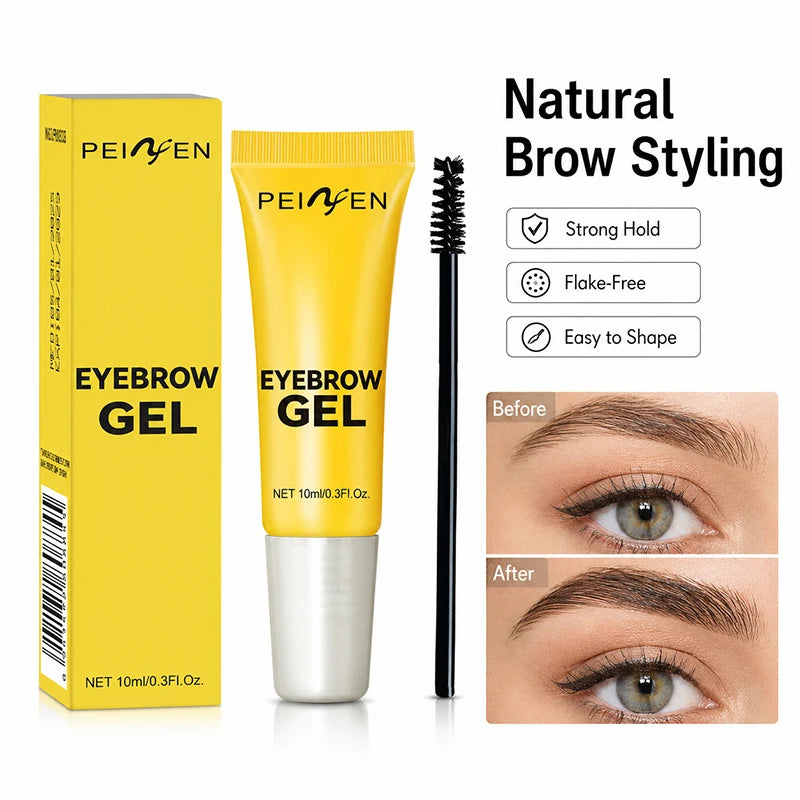 Gel Sourcils Transparent – Lot de 3, Gel Coiffant Imperméable Fixation Forte, Maquillage Naturel pour Sourcils Plus Volumineux, Lamination des Sourcils Sans Écaillage