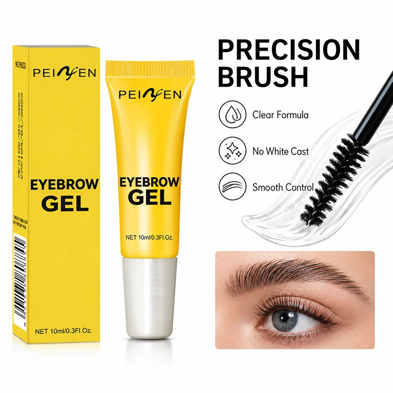 Gel Sourcils Transparent – Lot de 3, Gel Coiffant Imperméable Fixation Forte, Maquillage Naturel pour Sourcils Plus Volumineux, Lamination des Sourcils Sans Écaillage