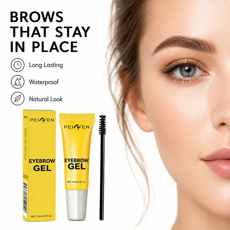 Gel Sourcils Transparent – Lot de 3, Gel Coiffant Imperméable Fixation Forte, Maquillage Naturel pour Sourcils Plus Volumineux, Lamination des Sourcils Sans Écaillage