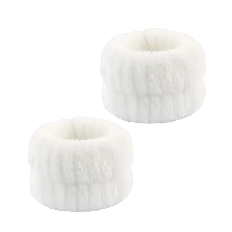Lot de 1/2/3 Bandeaux de Lavage Élégants, Bracelets et Chouchous pour le Spa, le Lavage du Visage, le Maquillage, la Douche et les Soins de la Peau