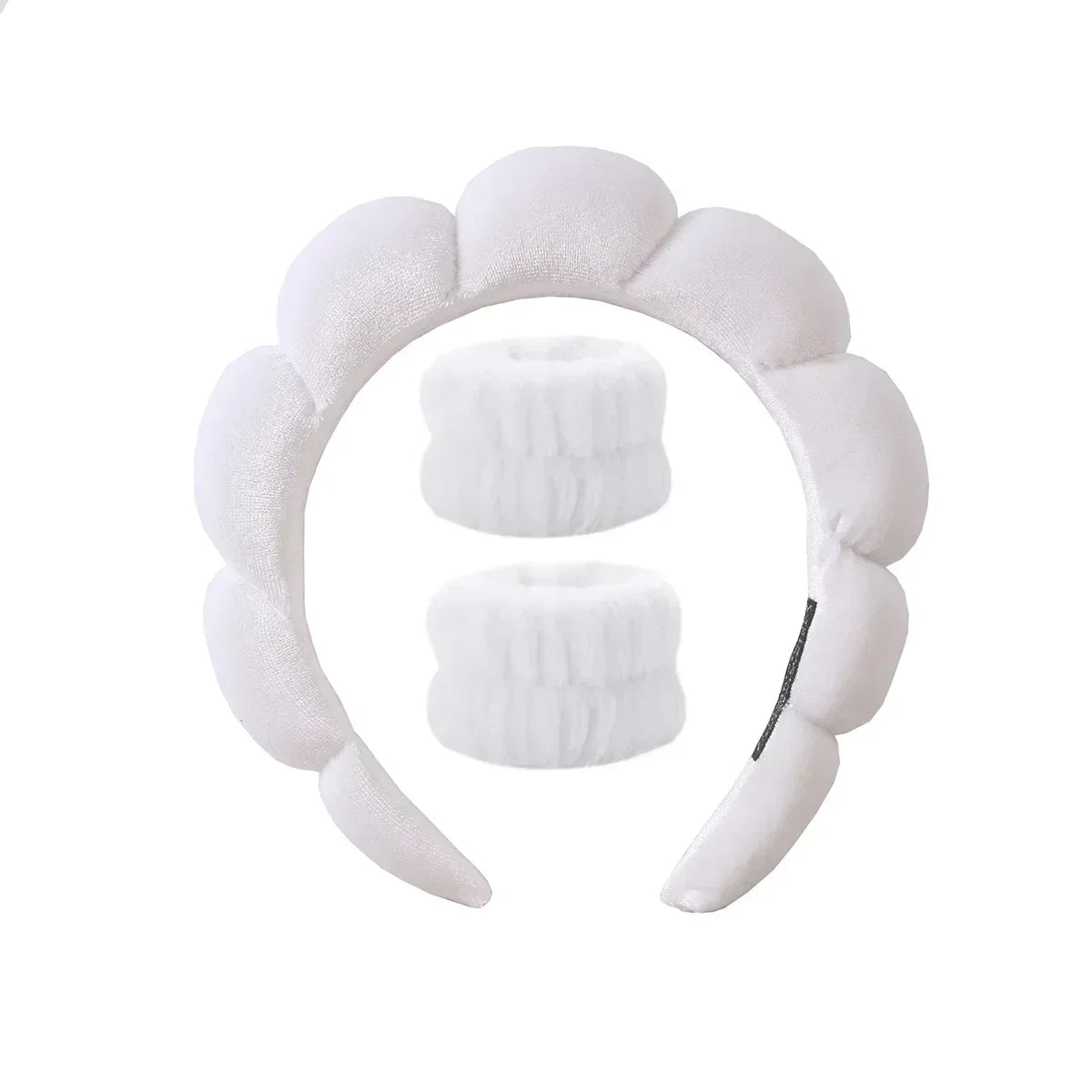Lot de 1/2/3 Bandeaux de Lavage Élégants, Bracelets et Chouchous pour le Spa, le Lavage du Visage, le Maquillage, la Douche et les Soins de la Peau