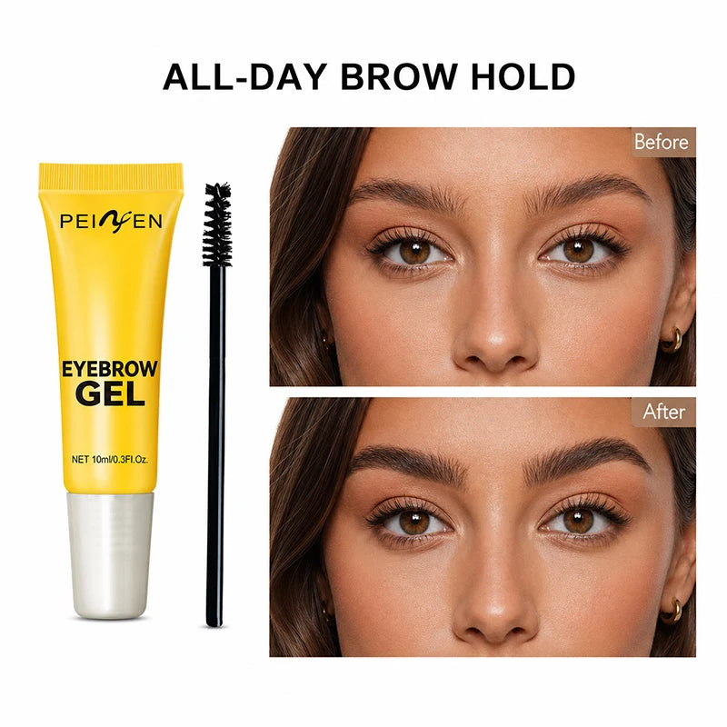 Gel Sourcils Transparent – Lot de 3, Gel Coiffant Imperméable Fixation Forte, Maquillage Naturel pour Sourcils Plus Volumineux, Lamination des Sourcils Sans Écaillage