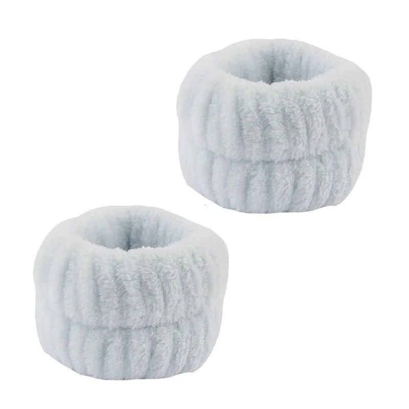 Lot de 1/2/3 Bandeaux de Lavage Élégants, Bracelets et Chouchous pour le Spa, le Lavage du Visage, le Maquillage, la Douche et les Soins de la Peau