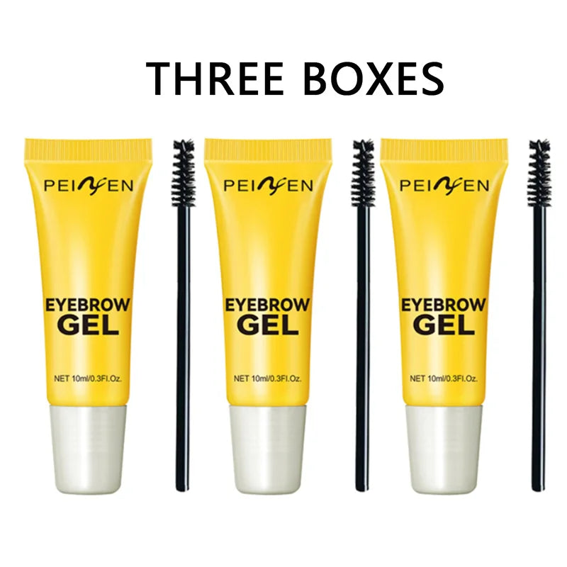 Gel Sourcils Transparent – Lot de 3, Gel Coiffant Imperméable Fixation Forte, Maquillage Naturel pour Sourcils Plus Volumineux, Lamination des Sourcils Sans Écaillage