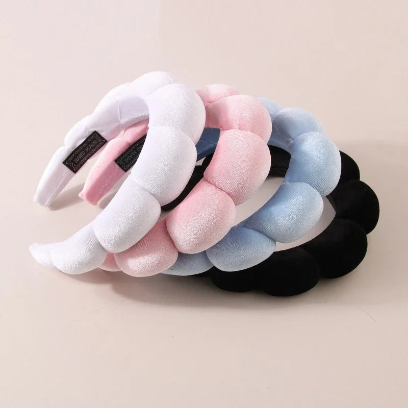 Lot de 1/2/3 Bandeaux de Lavage Élégants, Bracelets et Chouchous pour le Spa, le Lavage du Visage, le Maquillage, la Douche et les Soins de la Peau