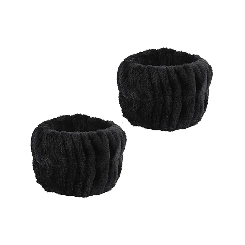 Lot de 1/2/3 Bandeaux de Lavage Élégants, Bracelets et Chouchous pour le Spa, le Lavage du Visage, le Maquillage, la Douche et les Soins de la Peau